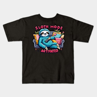 Chill Sloth Mode Activated - Cozy Relaxation Tee Kids T-Shirt